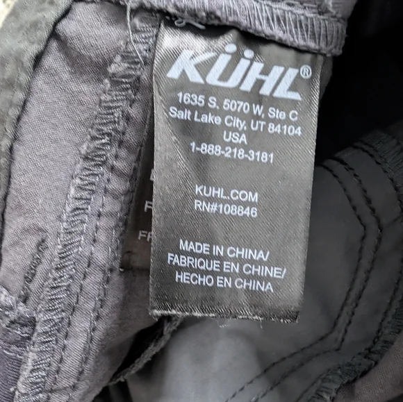💘KÜHL Men’s Radikl 10" Hiking Shorts – Size 34 Grey – Techcore Gorpcore Tactica - Picture 8 of 10